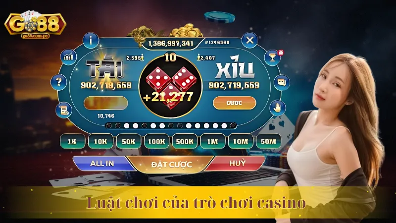 Luật chơi của trò chơi casino 